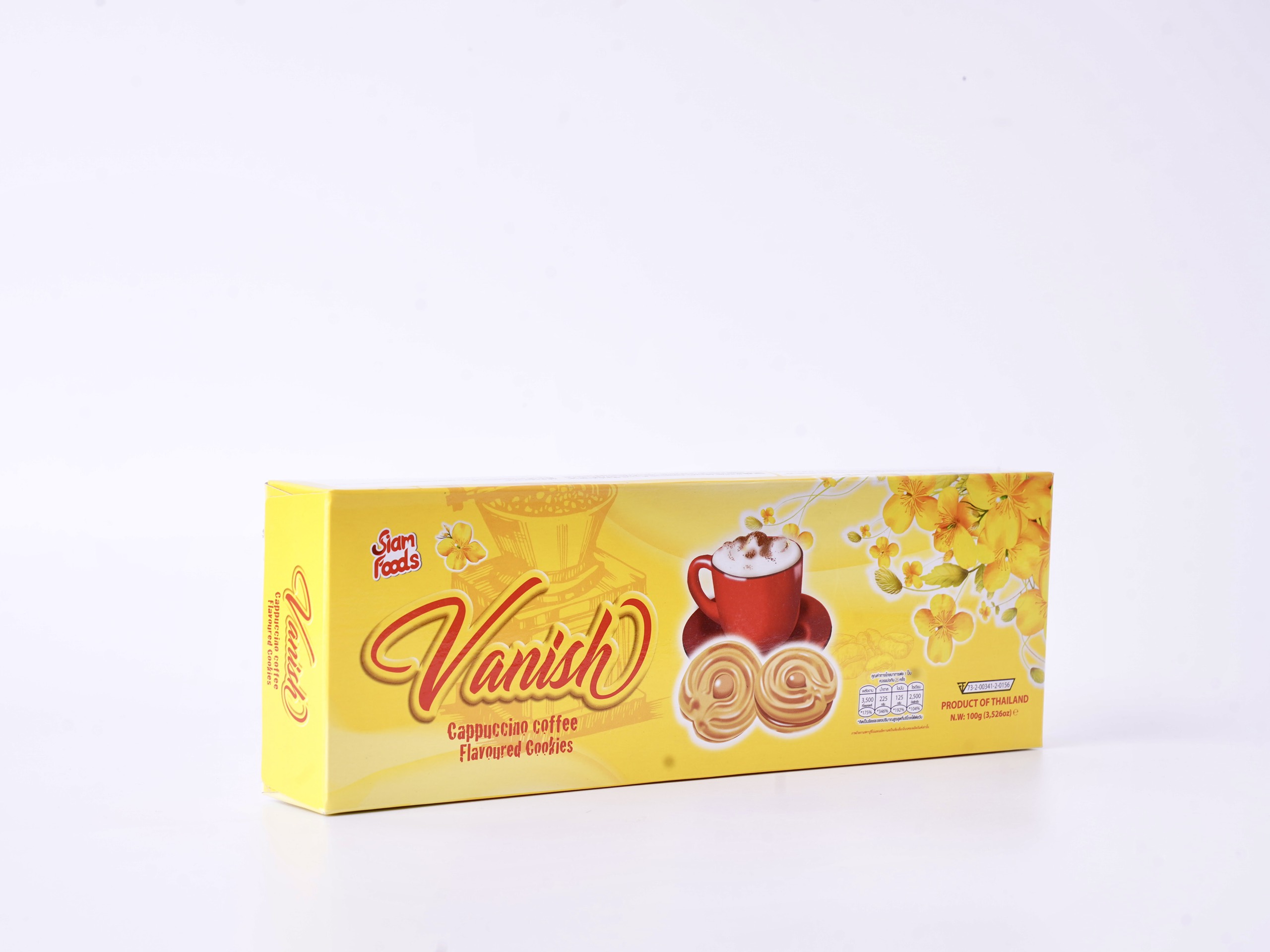 Bánh Quy Vanish hộp giấy dài 100g - Màu vàng